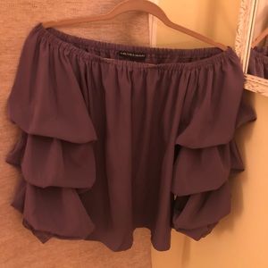 Off-the-shoulder Nordstrom’s Purple Blouse